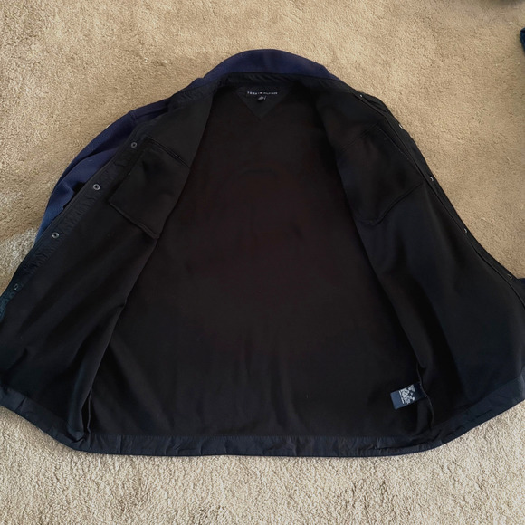 Vintage Tommy Hilfiger Fleece Jacket Mens Insulated Comfy XL Zip Snap Up RARE - Picture 4 of 8